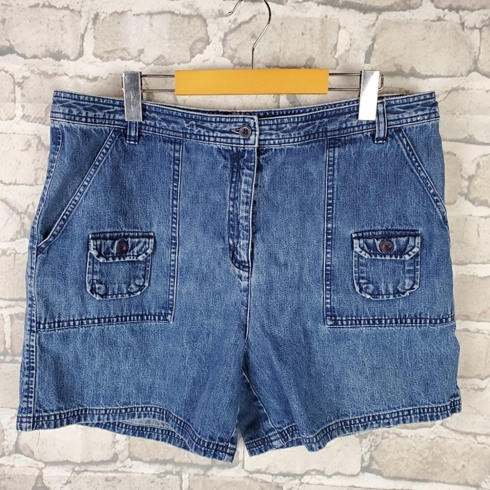 Vintage Northern Reflections Shorts Denim High Waist Mom Shorts Size 18